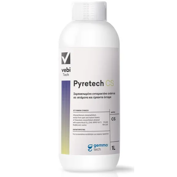 Gemma Pyretech CS 1lt Εντομοκτόνο Δημόσιας Υγείας με Φυσικό Πύρεθρο