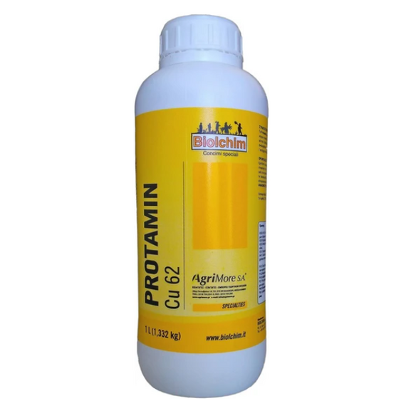 Biosolidis Protamin Cu 62 1lt Υγρό Λίπασμα Χαλκού με Αμινοξέα